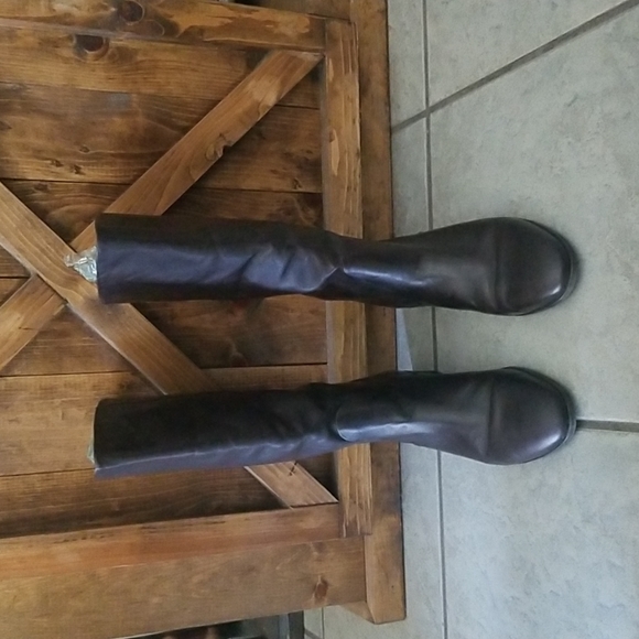Leather Mid Calf Boots - Picture 2 of 9